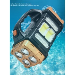 Latarka Lampa Solarna Szperacz LED COB  2 Rodzaje Światła 25W