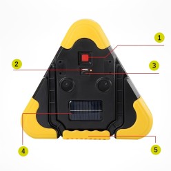 Ostrzegawczy Trójkąt Samochodowy Drogowy z PowerBank i Latarką