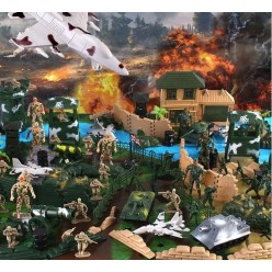 Żołnierzyki Baza Wojskowa Czołgi Zestaw XL 300 elementów