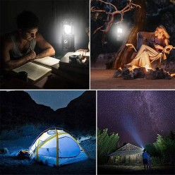 Lampa Solarna LED COB Szperacz Powerbank 27 cm 230V USB 3xAA