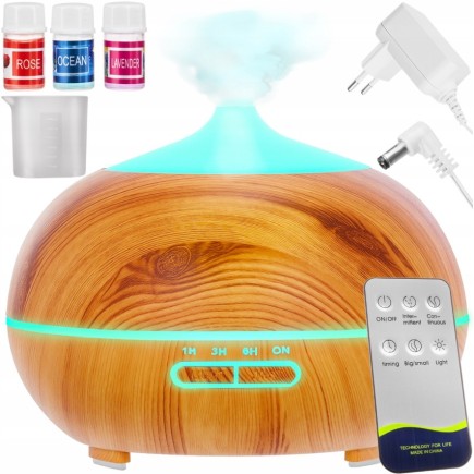 Nawilżacz Powietrza Dyfuzor Zapachowy Aromaterapia - 400ml z olejkami