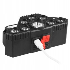 Latarka Czołówka 20 LED COB USB 4 Tryby Taktyczna