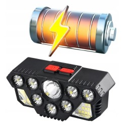 Latarka Czołówka 20 LED COB USB 4 Tryby Taktyczna