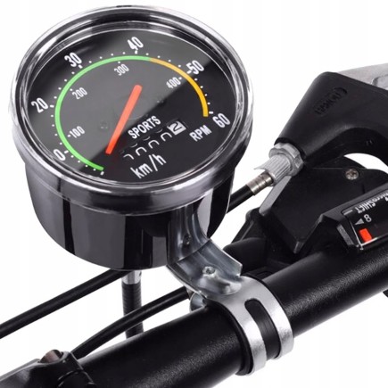 Retro Licznik Rowerowy Bezbateryjny Na Linkę Old-School