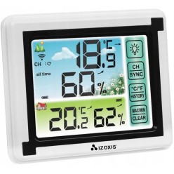 Bezprzewodowa Stacja Pogody Higrometr Pomiar Wewnątrz/Zewnątrz