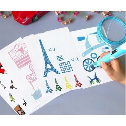 Długopis Drukarka 3D + 100m Filamentów - Niebieski