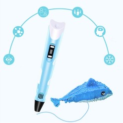 Długopis Drukarka 3D + 100m Filamentów - Niebieski