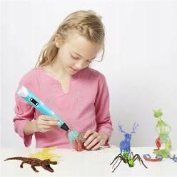 Długopis Drukarka 3D + 100m Filamentów - Niebieski