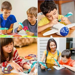 Długopis Drukarka 3D + 100m Filamentów - Niebieski