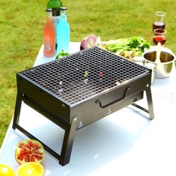 Grill Ogrodowy Turystyczny Węglowy Przenośny Walizka Składany 44x30