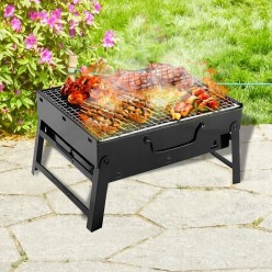 Grill Ogrodowy Turystyczny Węglowy Przenośny Walizka Składany 44x30