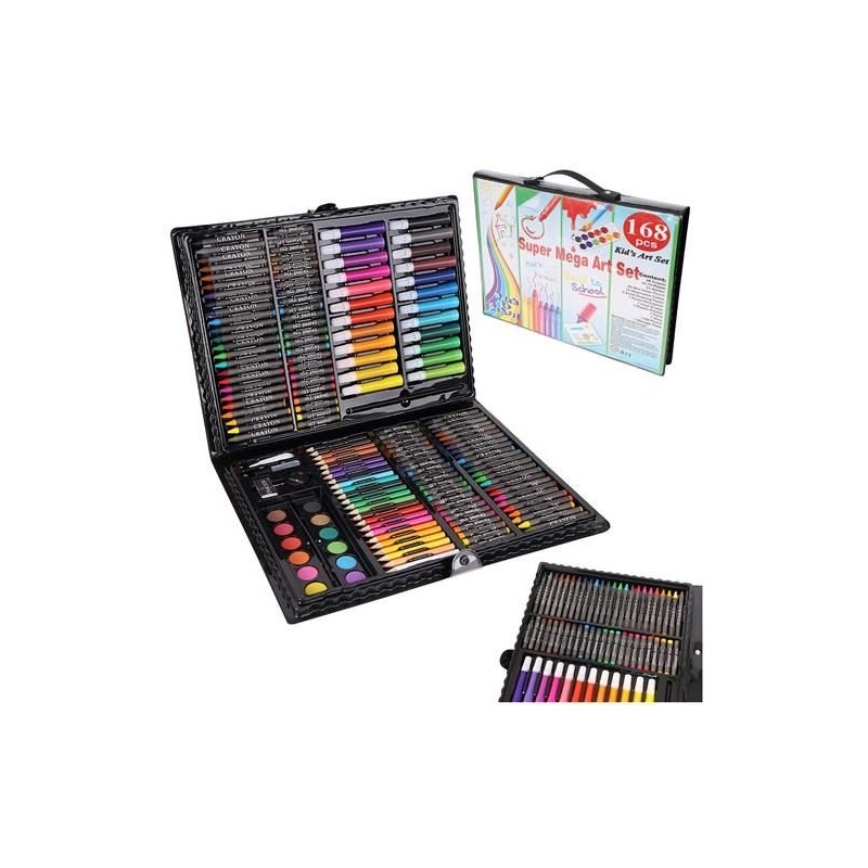 Zestaw do malowania w walizce 168 szt czarny