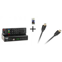 ZESTAW Tuner DVB-T2/C HEVC H.265 Cabletech dekoder cyfrowy + PRZEWÓD HDMI