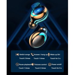 Słuchawki Bezprzewodowe z Powerbankiem Bluetooth 5.1 Zestaw Głośno Mówiący