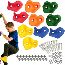 Ścianka Wspinaczkowa Kamienie Wspinaczkowe Skałki Uchwyty 10szt