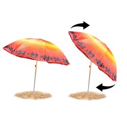 XXL PARASOL PLAŻOWY WAKACYJNY TROPIKALNY SKŁADANY