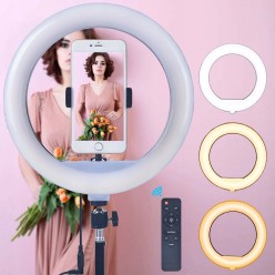 Lampa Pierścieniowa Ring LED 30cm 230V  2 Barwy Zółta/Biała 30W