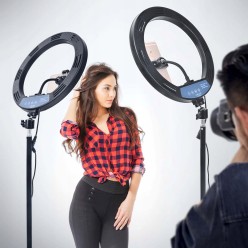 Lampa Pierścieniowa Ring LED 30cm 230V  2 Barwy Zółta/Biała 30W