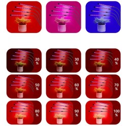 4x Lampa LED Do Uprawy Roślin Zestaw Statyw 150cm Timer