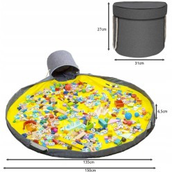 Kosz na Klocki Lego Zabawki Organizer Pojemnik + Mata Worek