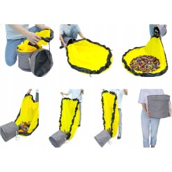 Kosz na Klocki Lego Zabawki Organizer Pojemnik + Mata Worek