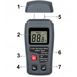 Miernik Wilgotności Drewna Wilgotnościomierz 9V LCD MT10