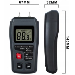 Miernik Wilgotności Drewna Wilgotnościomierz 9V LCD MT10