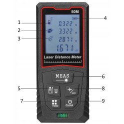 Dalmierz Laserowy Miernik Cyfrowy Pomiar Odległości/Powierzchni