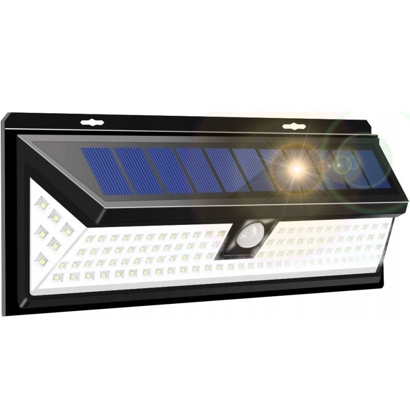 Elewacyjna Lampa Solarna Długa Ścienna z Czujnikiem Zmierzchu i Ruchu