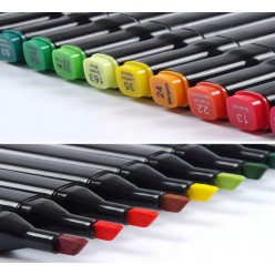 Markery Alkoholowe Zestaw 168szt + Torba + Stojaki