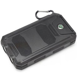 Powerbank Solarny 20000 mAh Latarka i Kompas 2xUSB USB-C MicroUSB