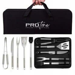 ZESTAW AKCESORIA PRZYBORY DO GRILLA W ETUI PRO 5w1