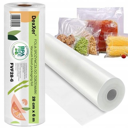 FOLIA ZGRZEWAREK PRÓŻNIOWYCH RĘKAW 28cm ROLKA 6m