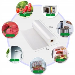 FOLIA ZGRZEWAREK PRÓŻNIOWYCH RĘKAW 28cm ROLKA 6m