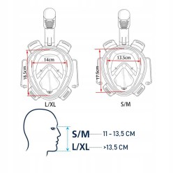 MASKA DO NURKOWANIA Pływania NIE PARUJE Zestaw S/M