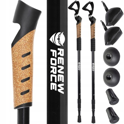 KIJKI DO CHODZENIA NORDIC WALKING KIJE KORKOWE 2x