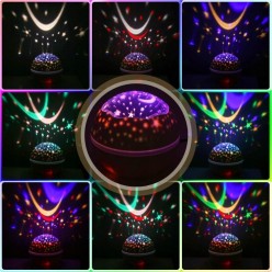 Projektor Gwiazd Nieba Lampka Nocna Obrotowa 2w1