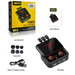 Słuchawki Bezprzewodowe z Powerbankiem Bluetooth Zestaw Głośno Mówiący