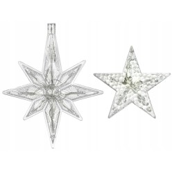 Lampki Choinkowe Kurtyna Girlanda LED Gwiazdy 8 programów Ciepłe