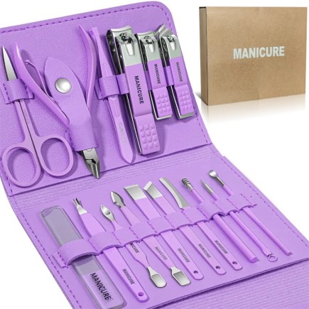 Zestaw Do Manicure i Pedicure 16 szt Na Prezent