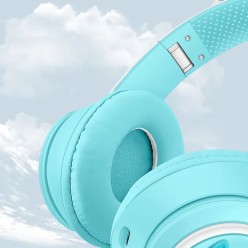 Słuchawki Kocie Uszy z Mikrofonem i Radiem FM Bluetooth Różowe Świecące