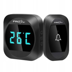 2w1 Bezprzewodowy Głośny Dzwonek z Wyświetlaczem Temperatury