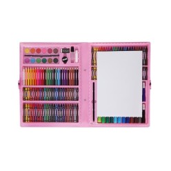 ZESTAW DO MALOWANIA W WALIZCE 168 ELEMENTÓW różowy
