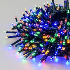 Świąteczne Lampki Choinkowe Multikolor 300 LED 8 Funkcji
