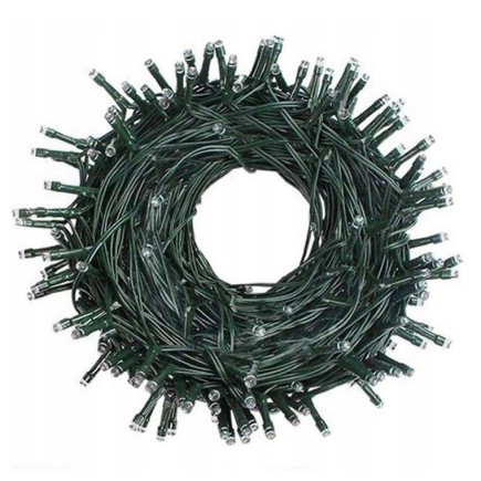 Świąteczne Lampki Choinkowe Białe Zimne 200 LED 8 Funkcji