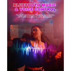 Projektor Księżyc Mgławica z Głośnikiem Biały Szum Astronauta XXL