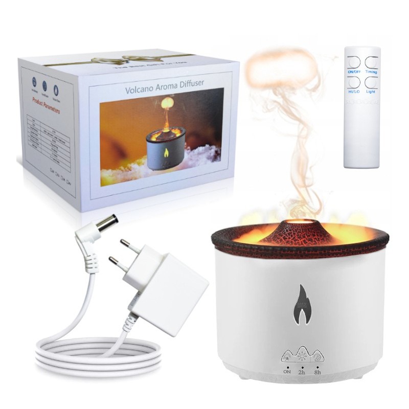Nawilżacz Powietrza Wybuchający Wulkan Dyfuzor Aromaterapia Podświetlany