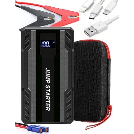 Samochodowy Jump Starter Mini 12V 800A, Latarka, Powerbank 30 000 mAh