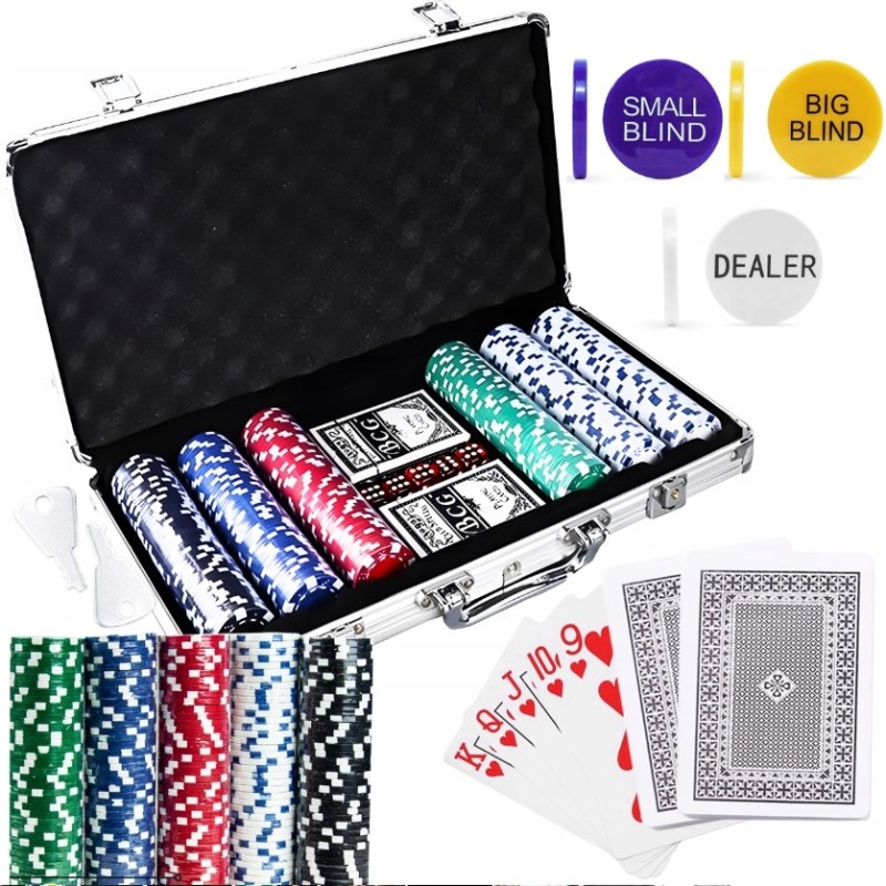 Zestaw Do Pokera w Walizce 300 żetonów Poker