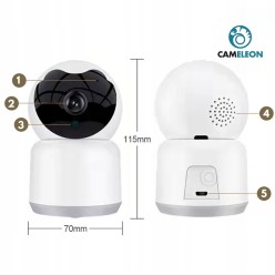 Elektroniczna Niania Kamera IP Na Aplikację TUYA 3MPx WiFi